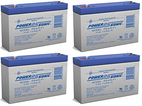 6 V 7 Ah Sealed Lead Acid (SLA) batterie pour jouet Voiture Play Mobile Scooter – Lot de 4