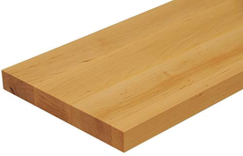 Wandbord Wandboard Livingboard mit verdeckten Trägern massiv Holz - Verschiedene Holzarten wählbar - Tiefe:13cm Dicke:25mm (Erle, 50cm)