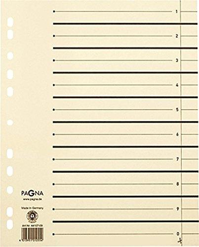 Pagna 44107-09 Trennblätter A4 Pack 10 Stueck, beige