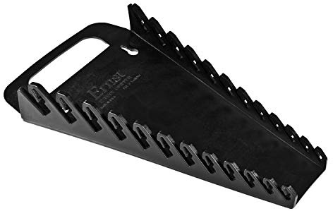 Ernst Manufacturing 5016 Gripper Wrench Organizer with Ergonomic Design, Holds 12 Wrenches, Black