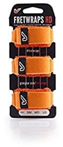 Gruv Gear Fret Wrap & Guitar Mute, Fretwrap for Acoustic, Electric & Bass | String Dampener Recording, Tapping & Practice Accessory (3 Pack, Small Orange, Fits 4 String Bass, 6 String Guitar)
