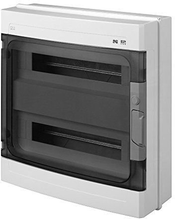 Sicherungskasten Kleinverteiler IP55 Aufputz 38 Module 2-reihig inkl. Hutschiene und PE-/N-Klemmen Control LUX-PLUS
