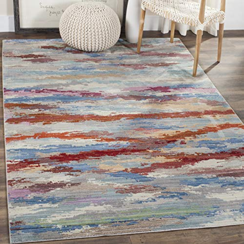 SAFAVIEH Valencia Collection Accent Rug - 4' x 6', Multi, Boho Chic Distressed Design, Non-Shedding & Easy Care, Ideal for High Traffic Areas in Entryway, Living Room, Bedroom (VAL219K)