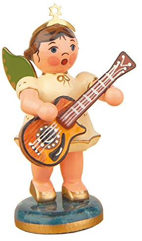 Hubrig Engel mit Westerngitarre 6,5cm Erzgebirge