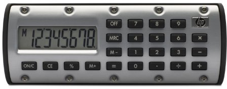 HP NW243AA#ABA QuickCalc Taschenrechner, Silber