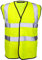 MyShoeStore® Hi Vis Vest Yellow & Orange Small to 6XL 2 Band & Brace (XL, Yellow)