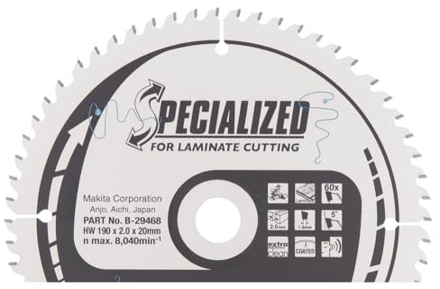 Makita B-33847 Specialized Blade for Laminate and Wood Cutting 190x20x60T