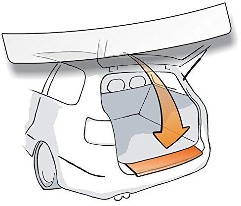 Lackschutzfolie für VW Passat B7 Variant/Kombi als Ladekantenschutz (Autofolie und Schutzfolie als Kantenschutz) - Ladekantenschutz-Folie transparent 150µm mit Montage-Zubehör