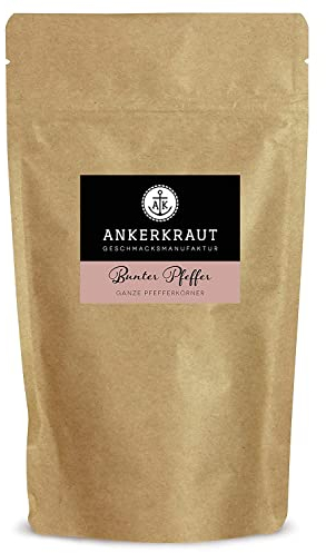 Ankerkraut Bunter Pfeffer, ganze Pfefferkörner für die Pfeffermühle, 150g im Beutel