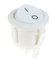 Interruttore a bilanciere SPST rotondo da 20 mm, colore: bianco