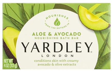 Yardley London Aloe & Avocado Badeseifenstück, natürlich feuchtigkeitsspendend, 113 g