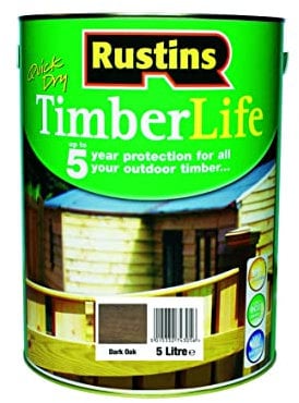 Rustins TLDO5000 Timberlife Dark Oak, Brown, 5l