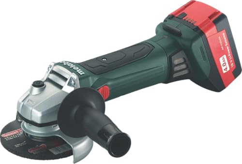 Metabo Akku-Winkelschleifer W 18 LTX 125 Quick (602174610) 18V, mit 2 Li-Power Akkupacks (18 V/4,0 Ah), Ladegerät ASC 55, metaBOX 165 L, Scheiben-Ø: 125 mm, Leerlaufdrehzahl: 8000 /min