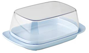 Mepal Butterdose - Nordic blue – für 250 g Butter – transparenter Deckel – passt genau in die Kühlschranktüre – spülmaschinenfest, Melamine/SAN