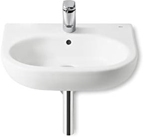 Roca,Meridian,Lavabo de porcelana mural,Blanco,550mm x 460mm x 150mm,A325243000