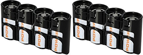 Powerpax Lot de 2 supports de piles CR123 pour 4 piles CR123 Noir