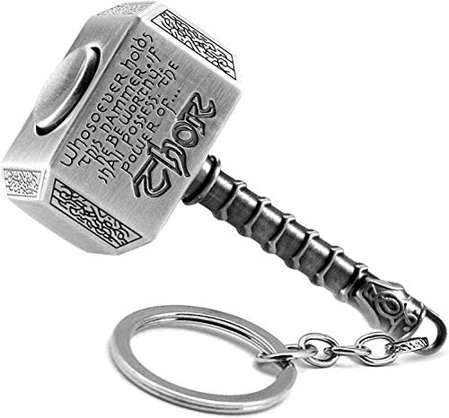 N10BD Marvel Avengers Thor's Hammer Large Pewter Keyring (Grey)