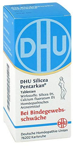 DHU Silicea Pentarkan - Für schwaches Bindegewebe stark kombiniert – das Original – umweltfreundlich im Arzneiglas, 200 St. Tabletten