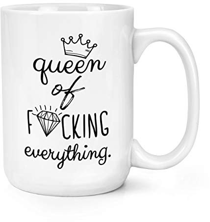 Diamond Queen of F-King Everything 15oz Large Mug Cup