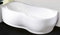Schale Badezimmer Eck Winkel Asymmetrische rechteckig gebogen Marke Du Venus Standard Keilrahmen Säule Auslauf Auslauf Bauform links SX Frontblende Größe 170 x 70 180 x 80 H55 cm maximaler