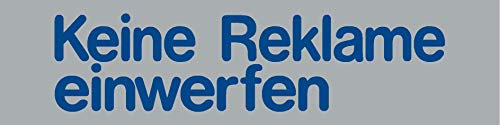 Keine Reklame einwerfen Schild selbstklebend Einfach andrücken - fertig! 16x4 cm- Das sichtbare Schild!!