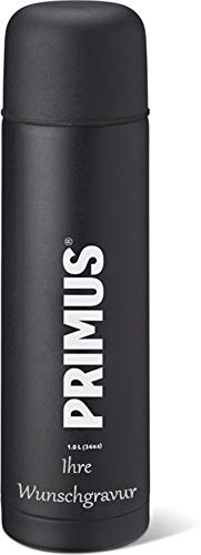PRIMUS Thermoflasche - schwarz (schwarz, mit Namensgravur, 1 L)