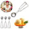 Relaxdays Cuchara Helado con Disparador para Bolas Grandes de Helado, Fruta y Masa de Galletas, Acero inoxidable, Plateado, ∅ 53 mm
