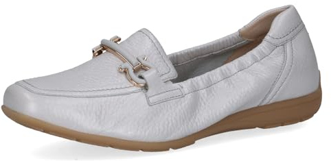 CAPRICE Damen Slipper aus Leder mit Schnalle, Lila (Lt.Blue Pe.Dee), 38 EU