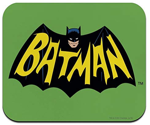 Batman Classic TV Series Logo Low Profile Thin Mouse Pad Mousepad Rubber Multi-Colored