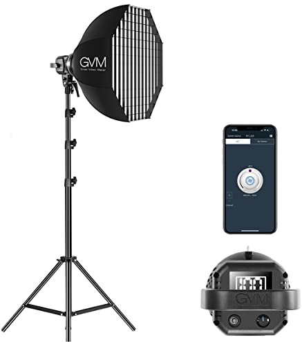 GVM 80W LED Studio Photography Light Kit with Octagon Softbox, Continuous Output LED Video Lighting Kit, 5600K Daylight Bowens Mount for YouTube Portrait Fashion Video Shooting