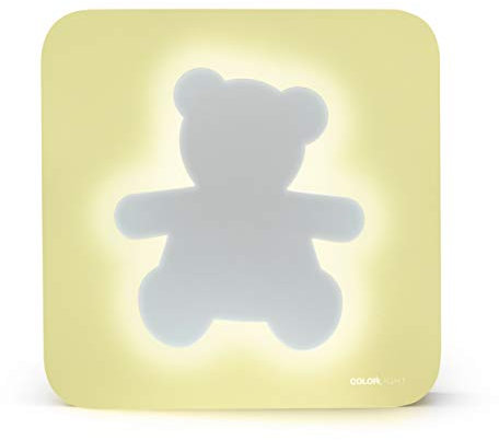 Bigben Interactive Color Light Ours Haut-Parleur sans Fil, lumière de Nuit, Jaune