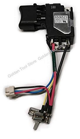 MQEIANG Schalter 6506523 650652-3 für Makita BTW250RFE BTW251RFE DTW251RFE BTW250 DTW250 DTW251Z DTW251RMJ BTW251Z DTW251 BTW251 BTS130