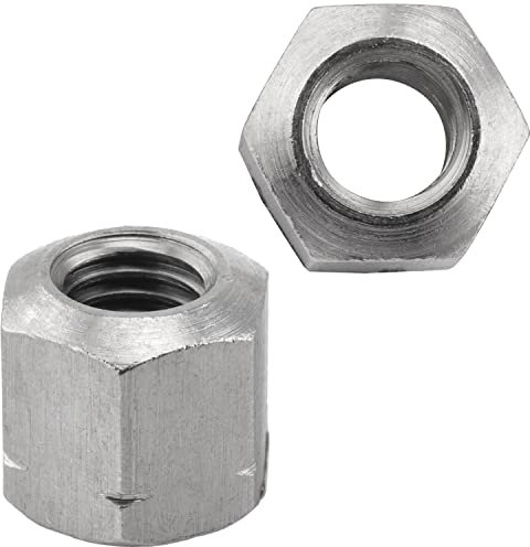 FASTON® Sechskantmuttern 1,5 d hoch M10 aus Edelstahl A2 V2A (4 Stück) Form B DIN 6330 Sechskant-Langmutter Sechskant Gewindemuffen Langmuttern Mutter
