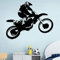 XIAOHUKK DIY Wandbild Vinyl Aufkleber Scrambler Motocross Wandtattoo Motocross Motorrad Reiten Kinder Jungen Jungen Schlafzimmer