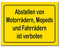 Abstellen-Mopeds-Motorrädern-Fahrrädern verboten-Schild-Aluminium Verbund-2 Größen-3 mm dick-Warnschild-Hinweisschild-Türschild (1418 A = 200 x 150 x 3 mm mit Löcher)