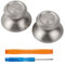 TOMSIN Metal Thumbsticks Ersatz Kit für PS5 Controller - Aluminium Joysticks Zubehör Kompatibel mit Playstation 5 DS Controller (Silber)