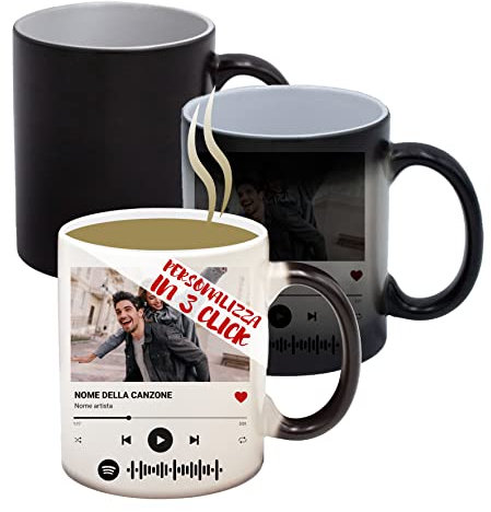 My Custom Style Tazza termosensibile Personalizzata con Foto e Canzone spotify