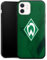 Slim Case extra dünn kompatibel mit Apple iPhone 12 Silikon Handyhülle schwarz Hülle SV Werder Bremen Wappen Offizielles Lizenzprodukt