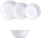 Vaisselle verre opale blanc Feston avec saladier Luminarc 19 pièces