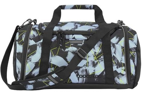 coocazoo Sporttasche „Electric Storm“, schwarz-grau, Hauptfach, Nasswäschefach, Seitentasche, Reflektoren, 20 Liter, ab der 3. Klasse