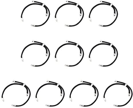 MagiDeal 10x Fabrication de Bracelets à Cordon torsadé, élégants Bracelets coulissants réglables pour la Fabrication de Bijoux, Argent Noir