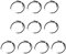 MagiDeal 10x Fabrication de Bracelets à Cordon torsadé, élégants Bracelets coulissants réglables pour la Fabrication de Bijoux, Argent Noir