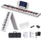 OYAYO Piano 88 teclas teclado de piano soporte teclado iluminado y MIDI Bluetooth, piano digital con pegatina de piano, soporte para notas para principiantes, niños, adultos o regalo (blanco)