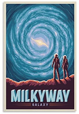 Milky Way Galaxy-Poster, dekoratives Gemälde, Leinwand, Wandposter und Kunstbild, modernes Familien-Schlafzimmer, Dekoration, Poster, 20 x 30 cm