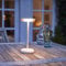 Northpoint LED Design Akku Tischlampe Slim dimmbar für Innen und Außen mit 1800 mAh Akku (weiß)