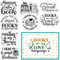 craspire Buch-Stempel Für Kartenherstellung, Dekoration, Scrapbooking, Lesebuch, Design, Silikon-Gummistempel Für Bibliothekskarten, Fotoalbum, Tagebuch, Geschenk, Dekoration, DIY Handwerk