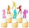 Blumomon 24 Stück 70er Disco Tanzen Cupcake Topper 70er Disco Kuchen Dekorationen Disco Cupcake Picks für Disco Ball Musik Theme Party Geburtstagsfeier Hochzeitsfeier Dekorationen