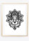 Din A4 Kunstdruck ohne Rahmen - Gott Ganesha - Hindu Yoga Elefantengott Hinduismus Ornament - Druck Poster Bild