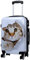 Trendyshop365 Handgepäck Koffer Hartschale klein 55 cm - Katze weiß