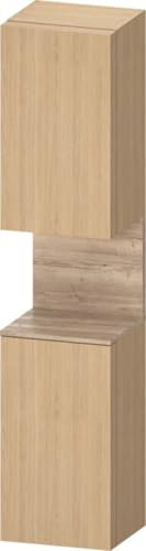 Duravit Qatego Hochschrank, Türanschlag rechts, 400x360x1760mm, Nische Eiche Mamoriert, QA1346R55300010, Farbe: Eiche Natur/mit Nischenbeleuchtung